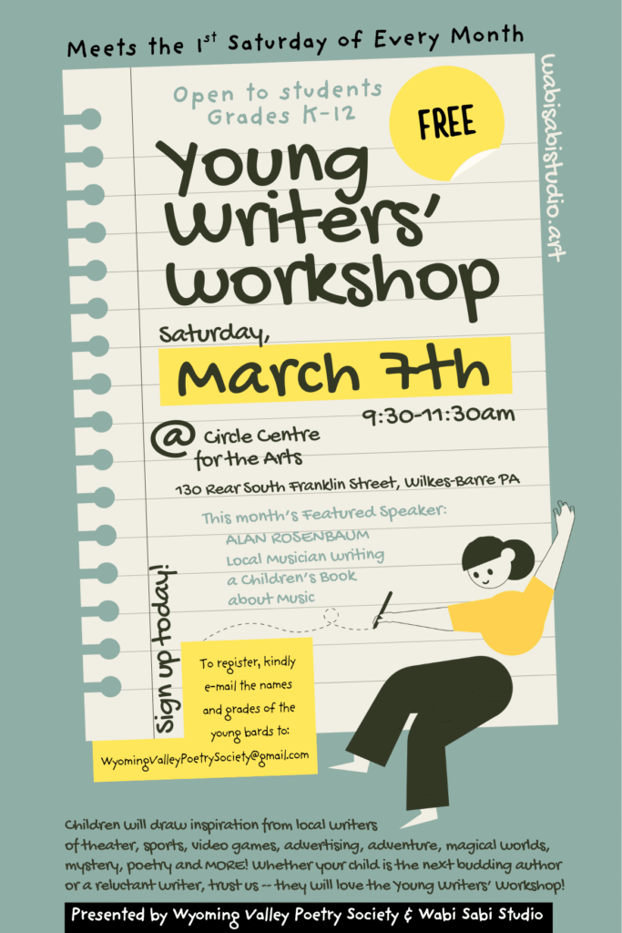 March 2026 Young Writers Workshop flyer